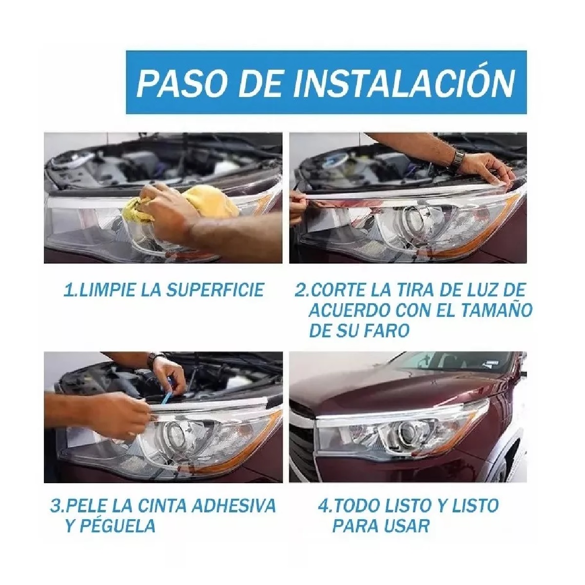 Par Tira Luz Drl Direccional Secuencial Fluyendo Rgb Auto 60cm