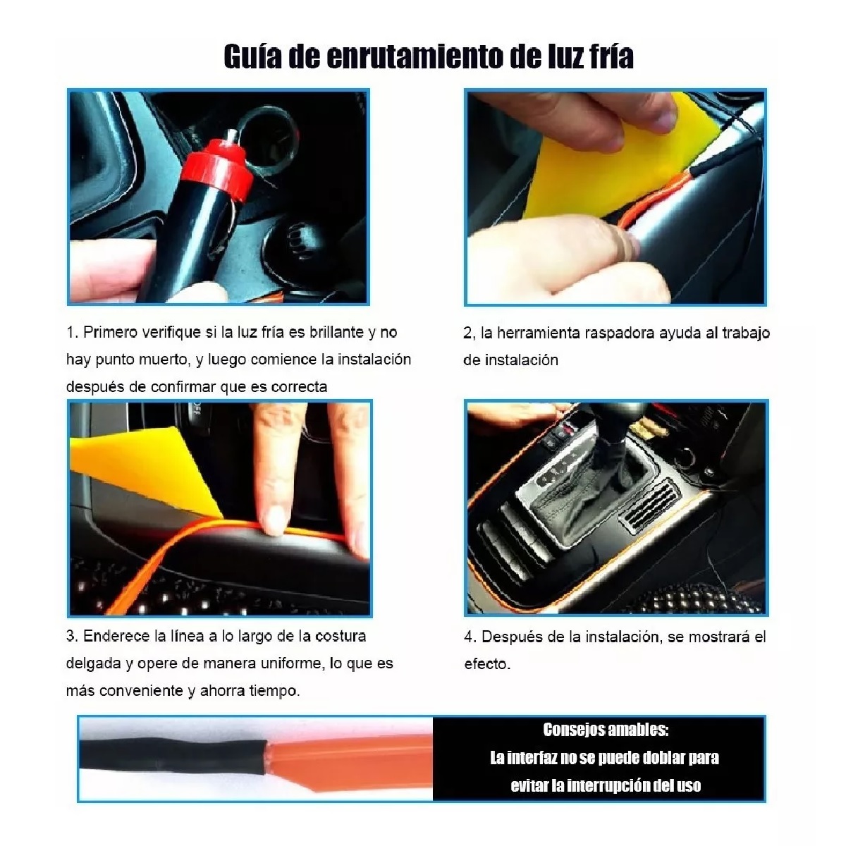 5m Tira Neon Led De Flexible Luz Auto Interior Decorativa Azul hielo