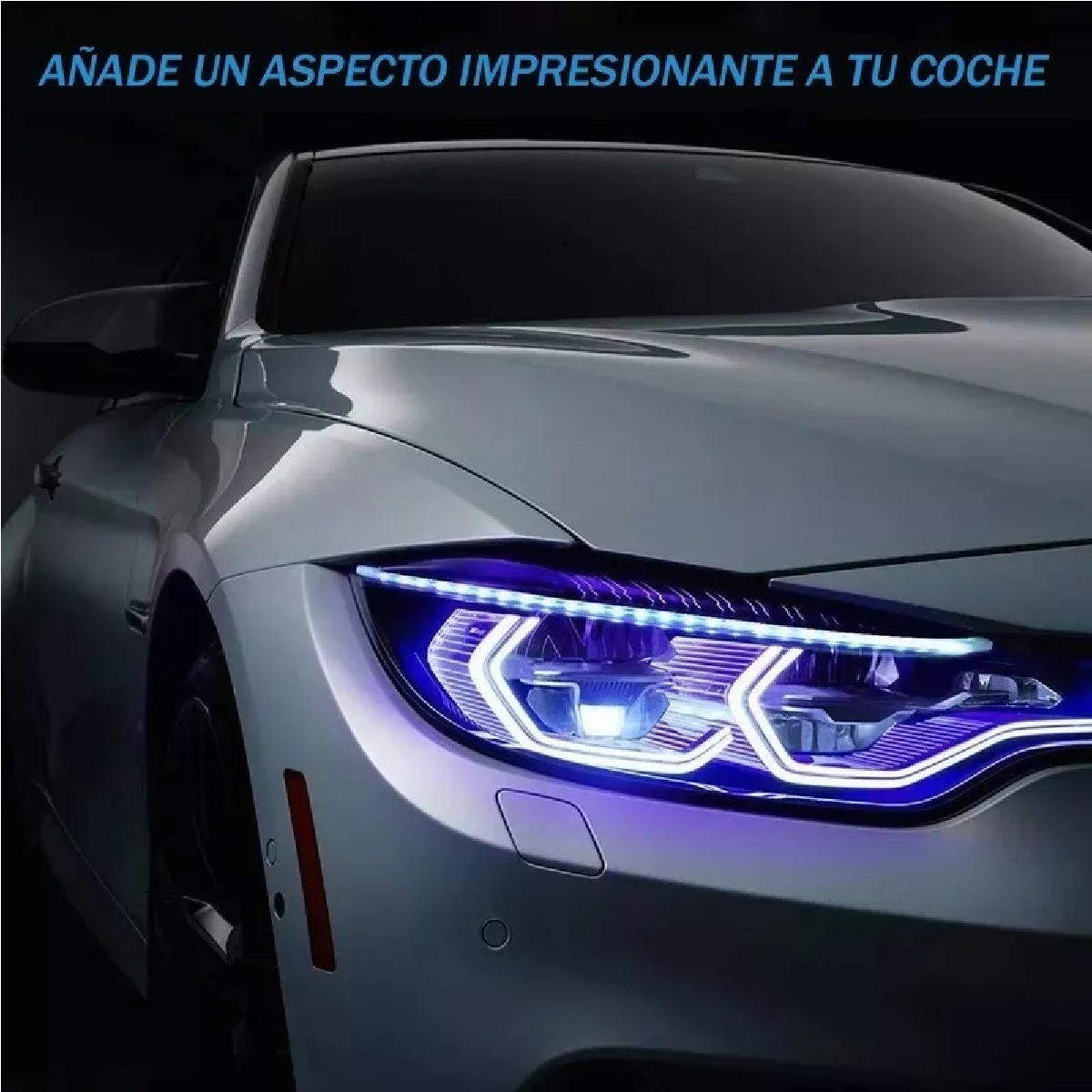 Par Tira Luz Drl Direccional Secuencial Fluyendo Rgb Auto 60cm