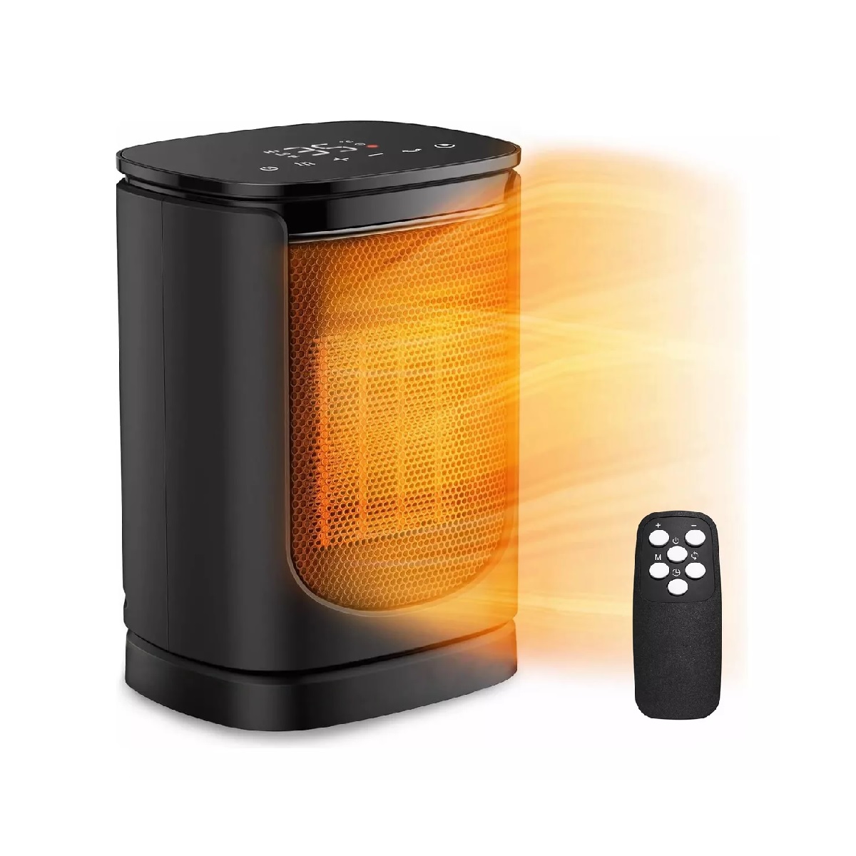 Calefactor Eléctrico Calentador Portátil Ptc 3 Niveles 1500w Negro