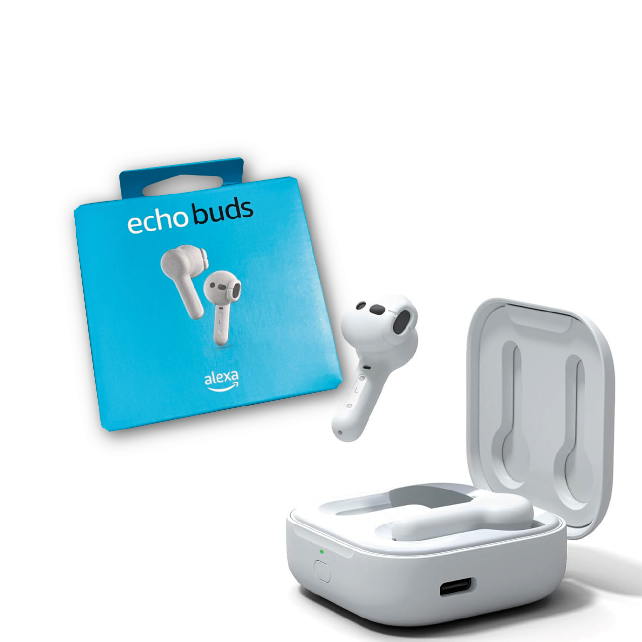 Amazon Echo Buds 2023 Audífonos inalámbricos con Bluetooth 5.2 y Alexa  Blanco