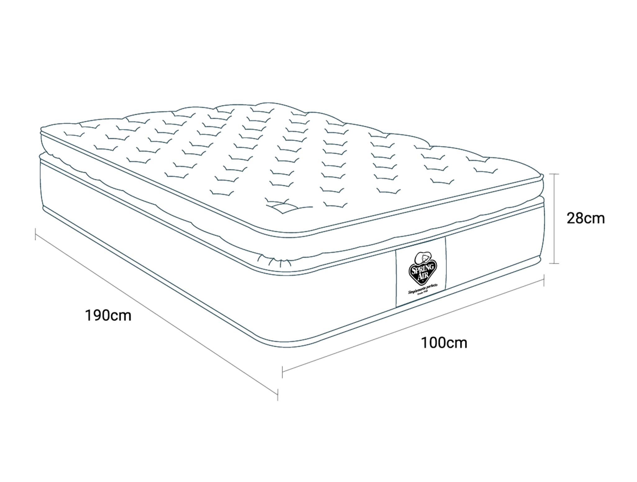 Spring Air Colchon Queen Size Carmín Posture Confort