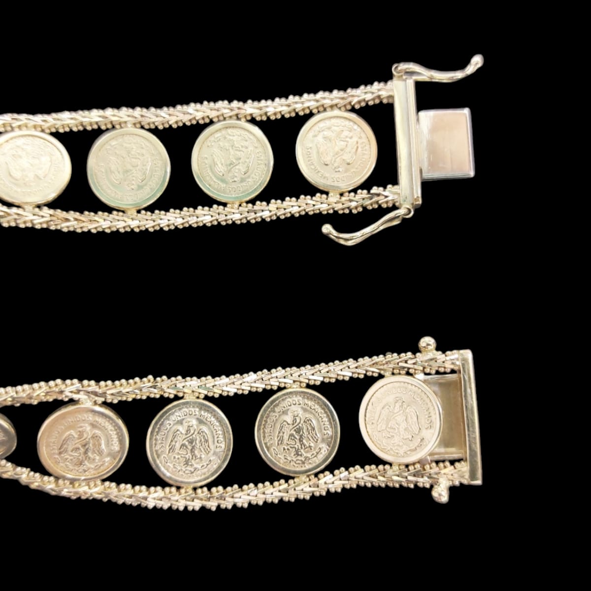 Pulsera Boleada Escudo Mexicano Oro 14k Joyeria M De Leon