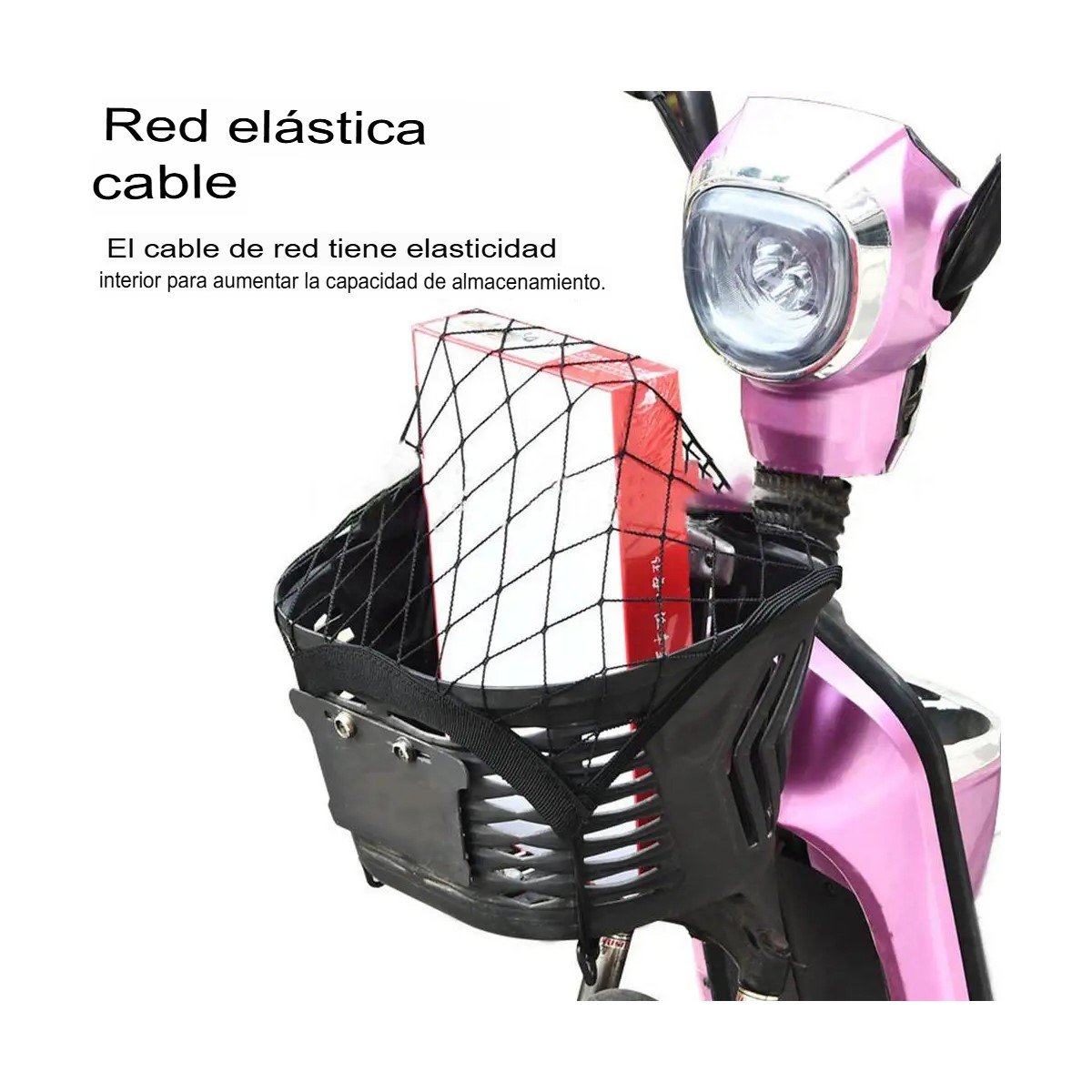 Red carga motocicleta accesorio poliéster alta elasticidad 4 ganchos ajustables giratoria 360