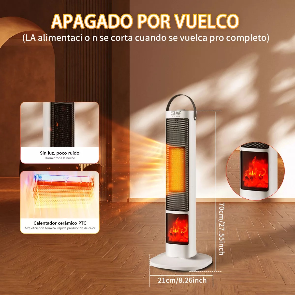 Calefactor Para Hogar Calentador De Aire Eléctrico Ptc 2000w