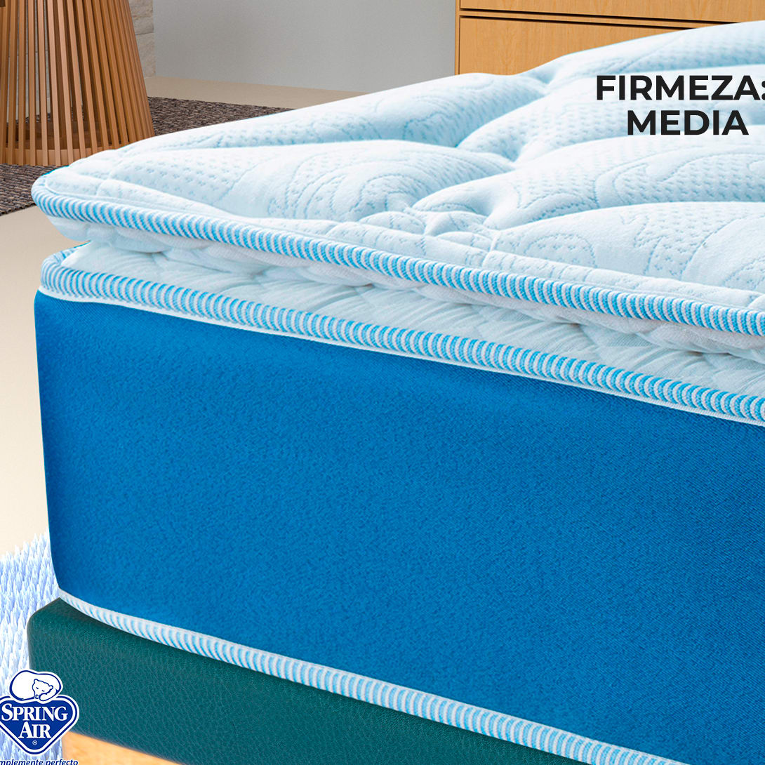 Spring Air Colchón King Size Cota Tecnología Performance Con Colchoneta Pillow  Confort Medio y Soporte Ortopédico