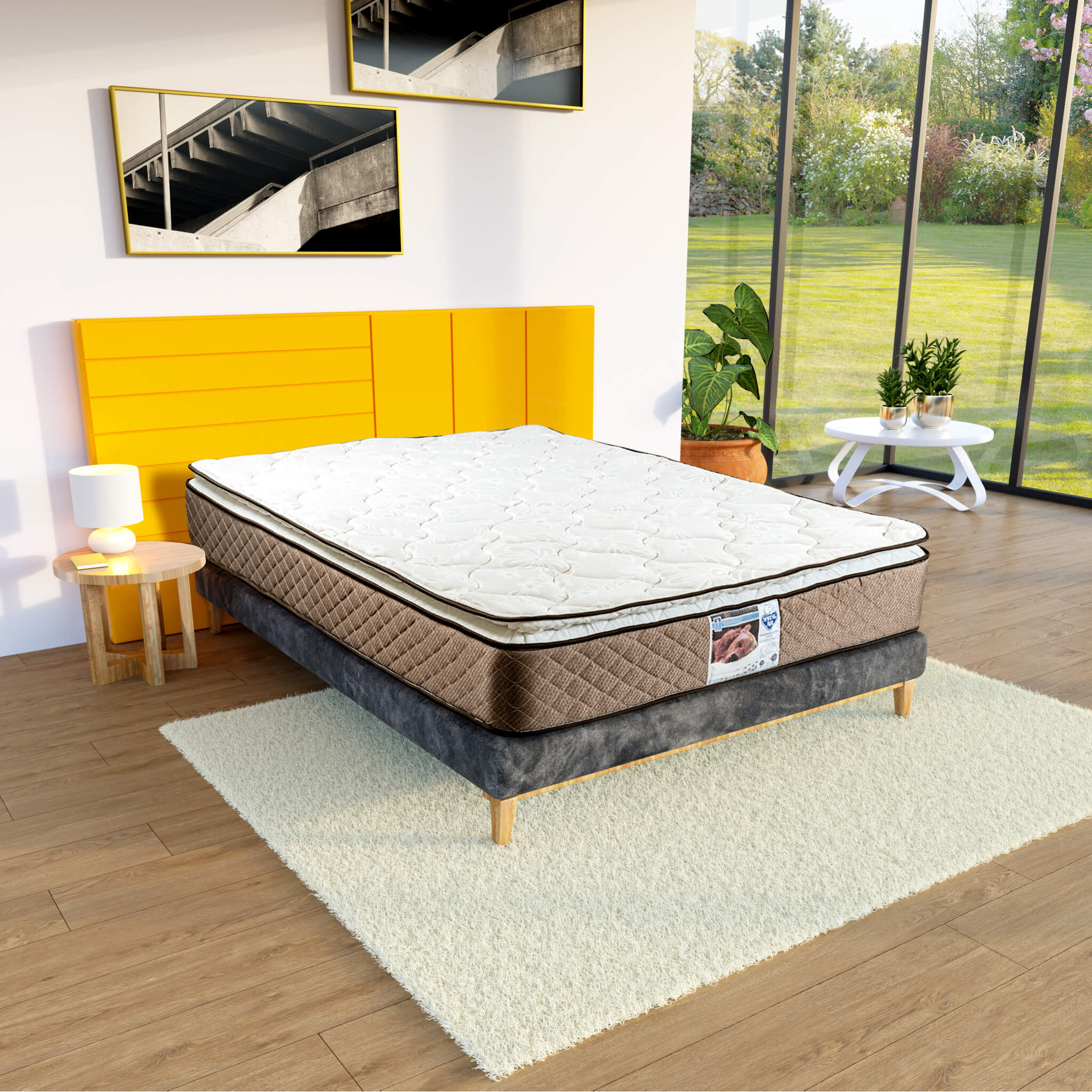Spring Air Colchon Individual Berkeley Cama Con Máximo Soporte y Confort Ortopédico de Firmeza Media 