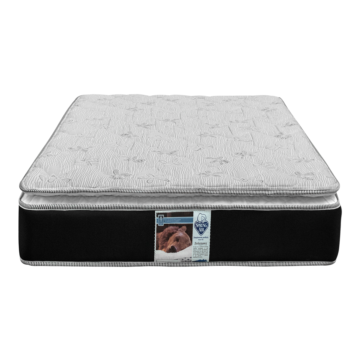 Spring Air Colchon Queen Size Kunis Cama Con Máximo Soporte y Ortopédico de Confort Medio