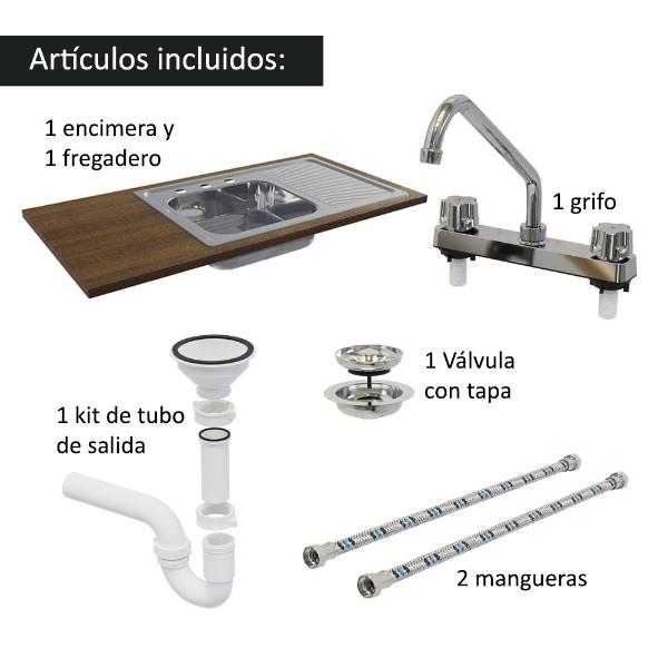 Cocina Integral Completa Madesa Glamy 240cm Con Tarja MN