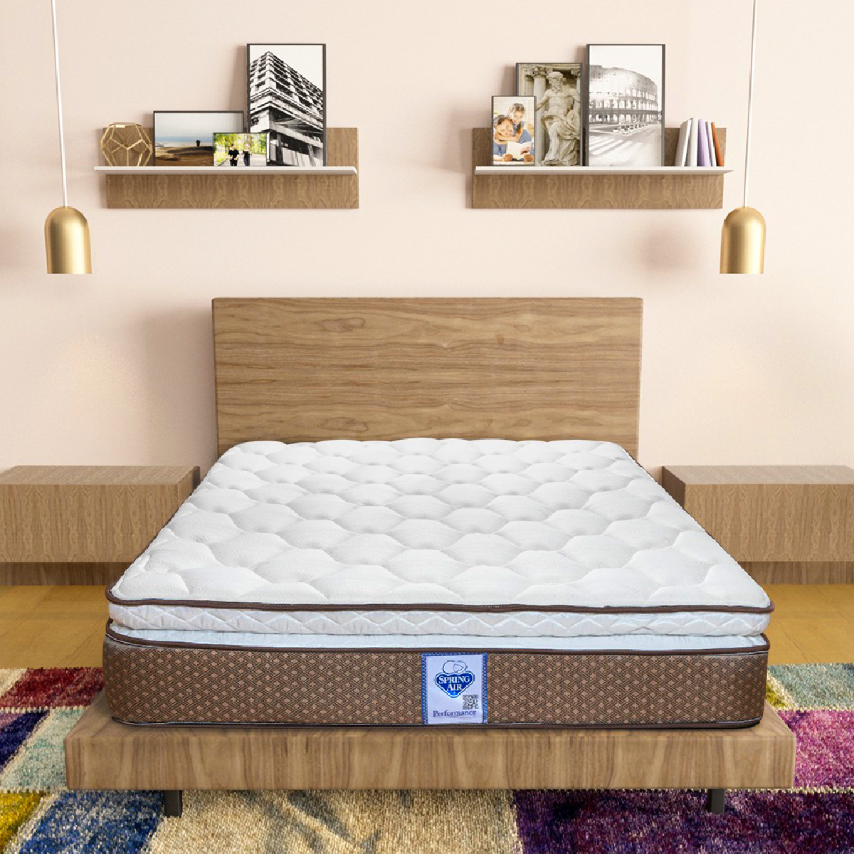 Spring Air Colchón King Size Commander Con Colchoneta Pillow y Soporte Ortopédico Confort Firme 