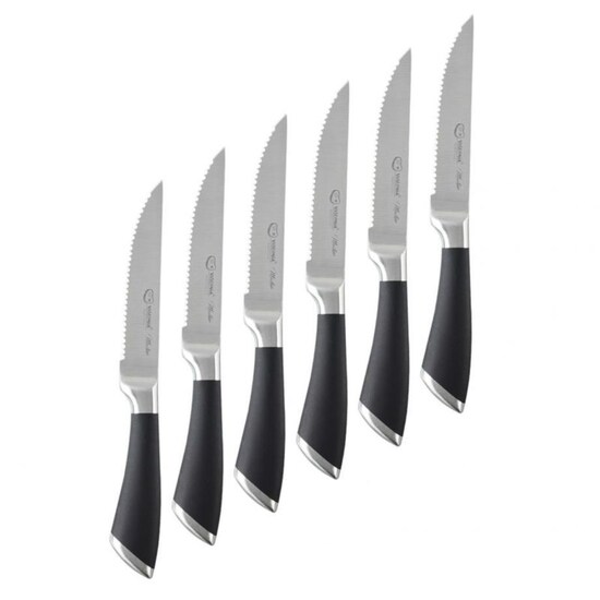 Juego de Cuchillos Vasconia 4023879, 6 Piezas Master de Acero Inoxidable C/Mango Soft Touch ENDY1