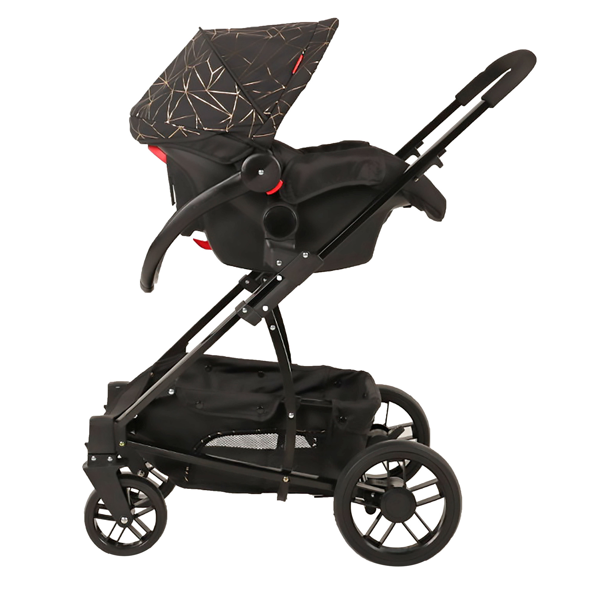 Carriola De Paseo D'bebé Lulú Travel System Sistema De Viaje Color Negro