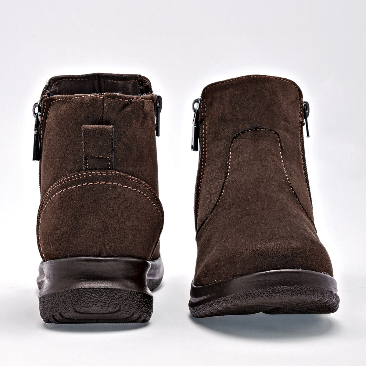 Bon Wild Shoes Botin Casual Gamuza Mujer Plataforma 4cm Tubo 10cm Color Cafe E9