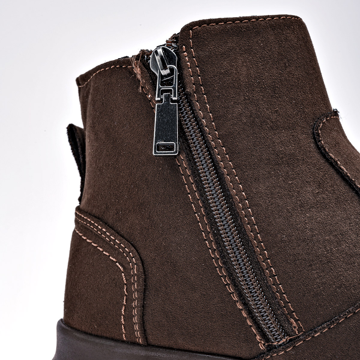 Bon Wild Shoes Botin Casual Gamuza Mujer Plataforma 4cm Tubo 10cm Color Cafe E9