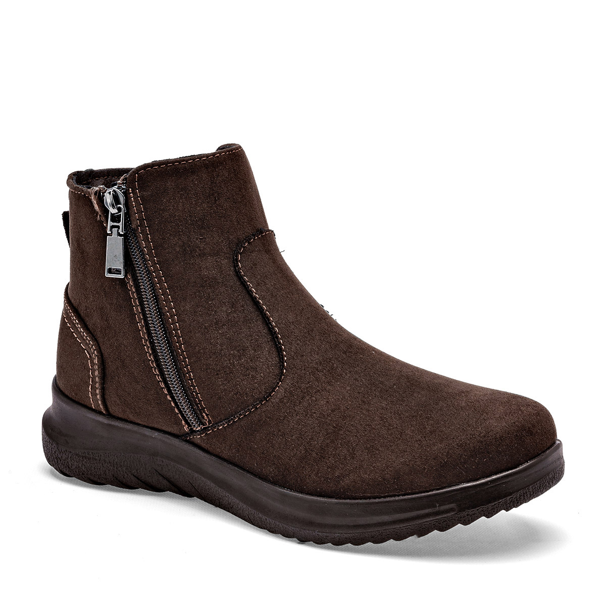 Bon Wild Shoes Botin Casual Gamuza Mujer Plataforma 4cm Tubo 10cm Color Cafe E9