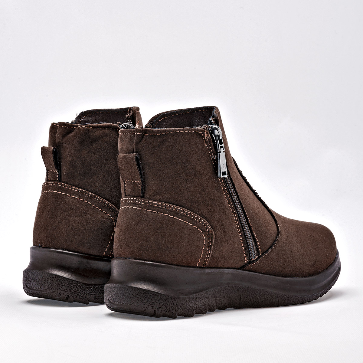 Bon Wild Shoes Botin Casual Gamuza Mujer Plataforma 4cm Tubo 10cm Color Cafe E9