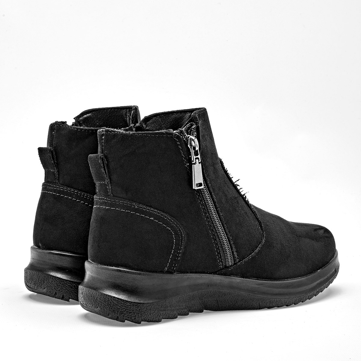 Bon Wild Shoes Botin Casual Gamuza Mujer Plataforma 4cm Tubo 10cm Color Negro E9