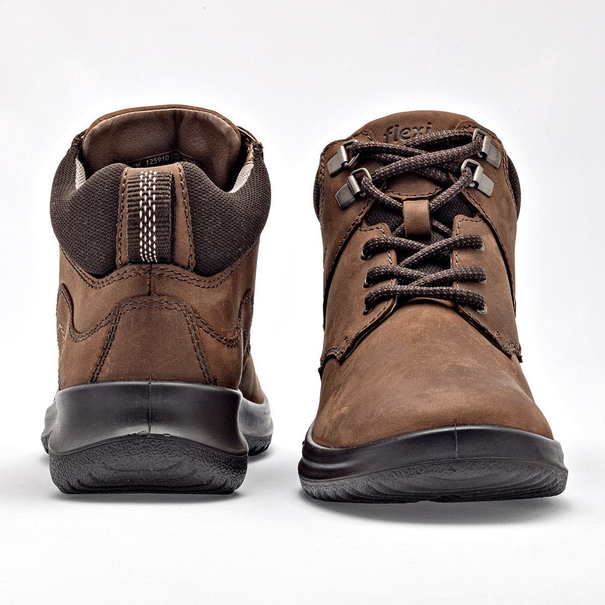Flexi Botin Casual Piel Mujer Tubo 8cm Color Cafe E9