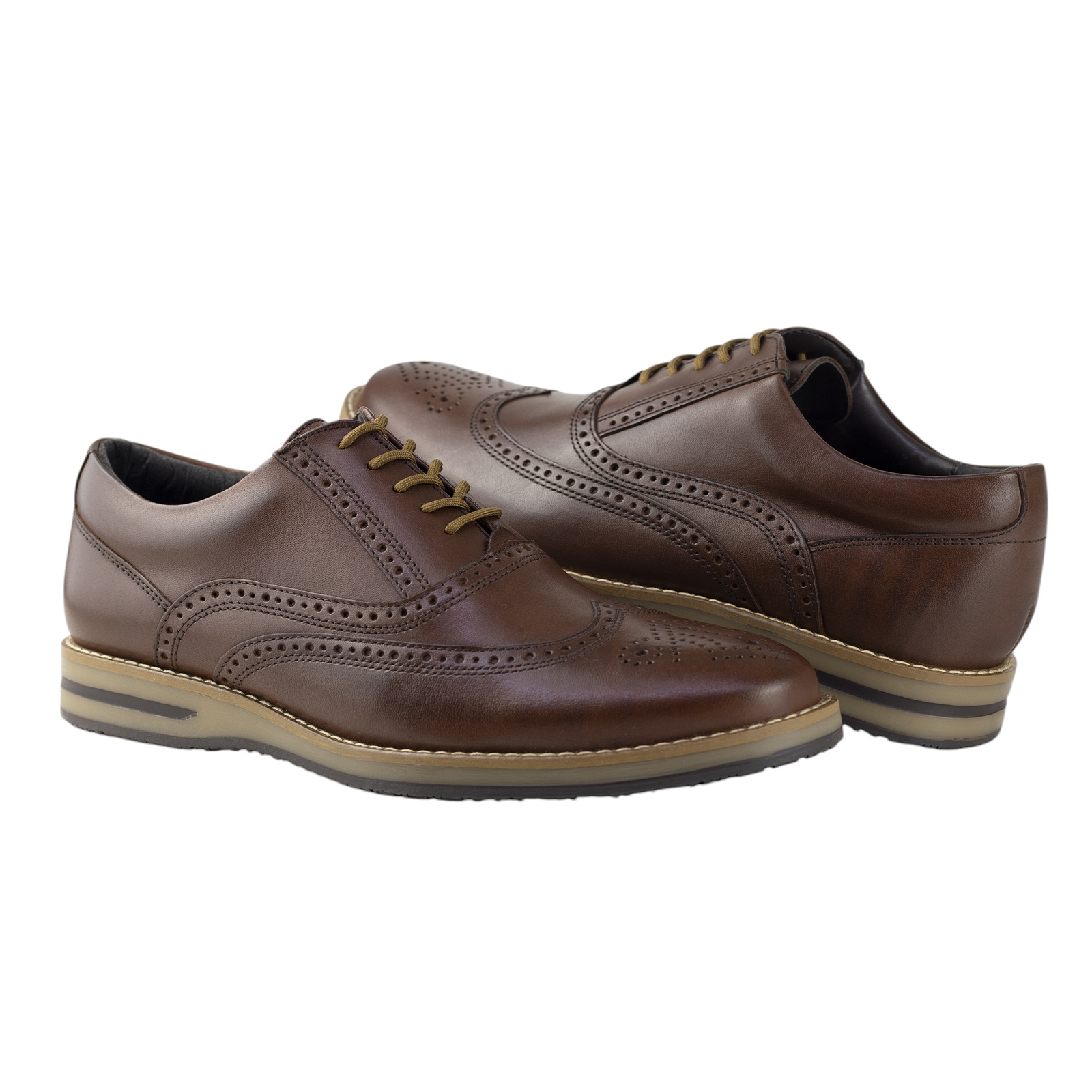 Zapatos Bostonianos Hombre Gino Cherruti Clasico 6027 Café Confort.