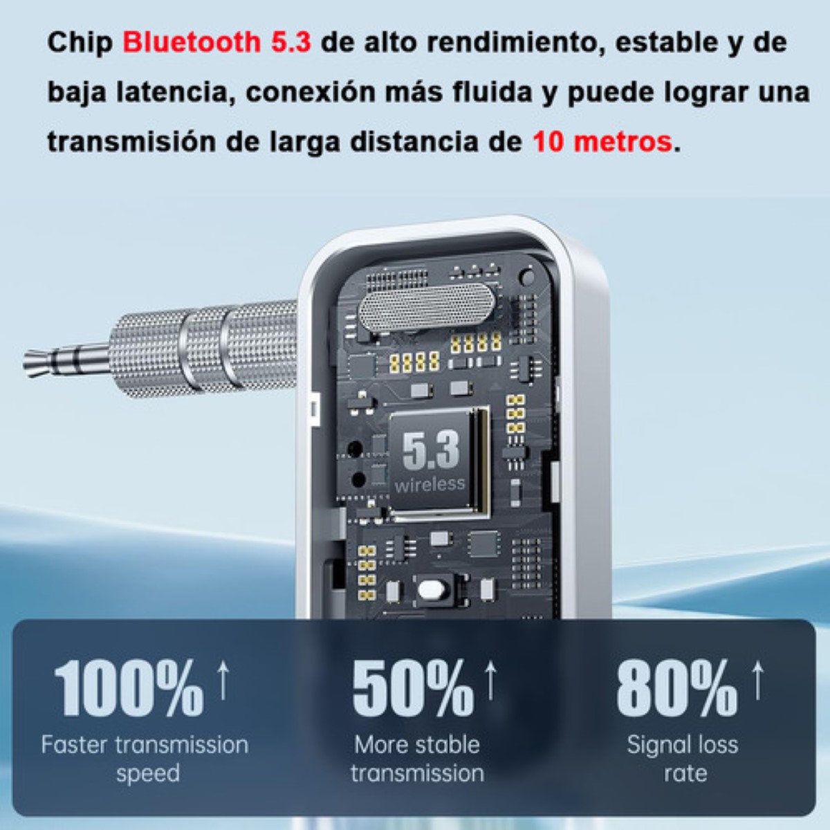 Adaptador Auxiliar Bluetooth Jack 3.5 Aux Para Carros NEGRO GRIS 