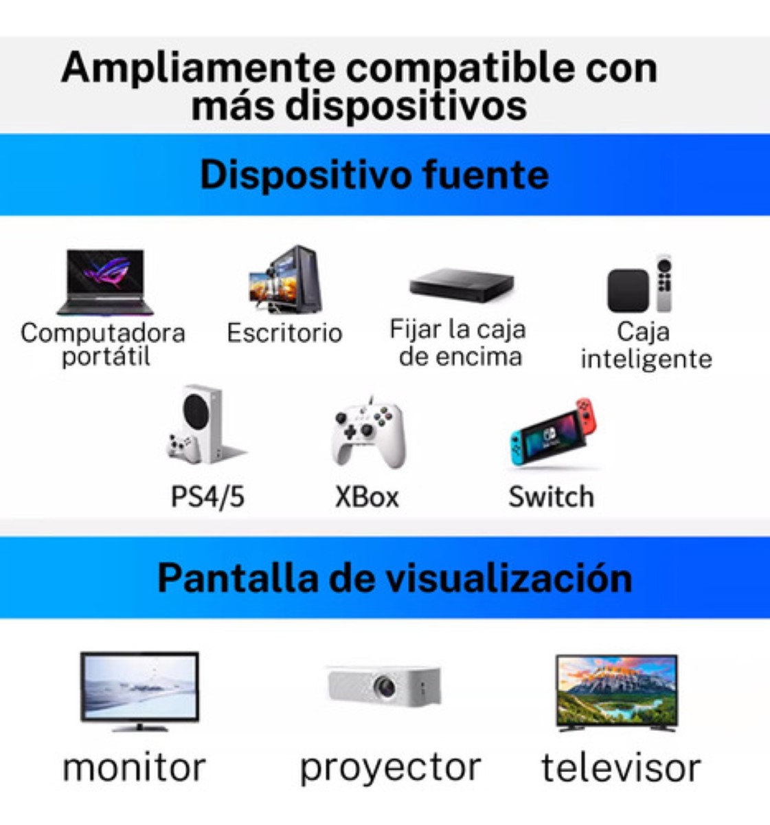 Cable 10 Metros 4k Blindado Uso Rudo Alta Calidad NEGRO AZUL