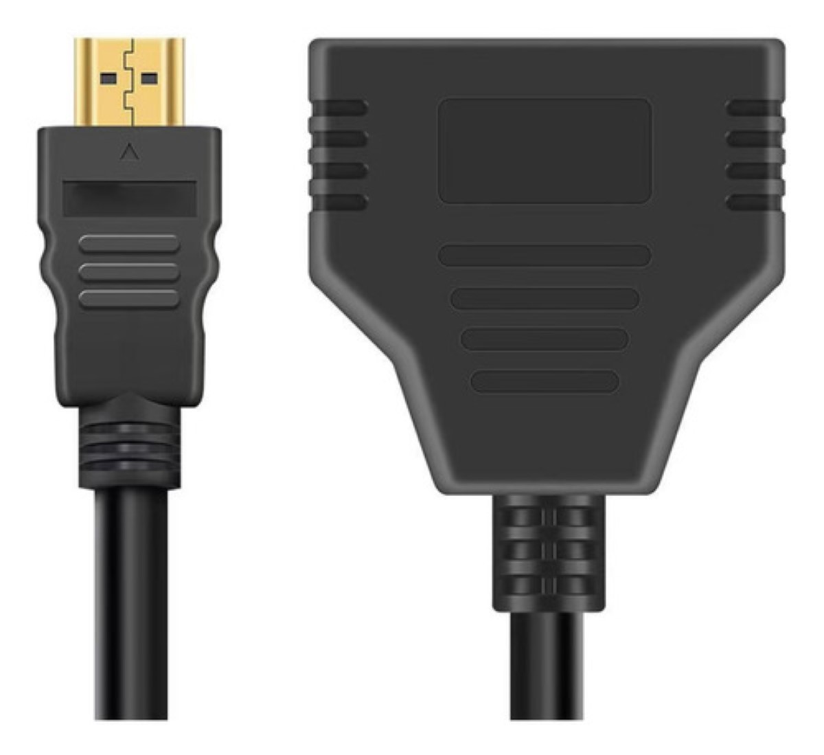 Adaptador 1080p Macho A 2 Hembra Splitter Doble Salida NEGRO