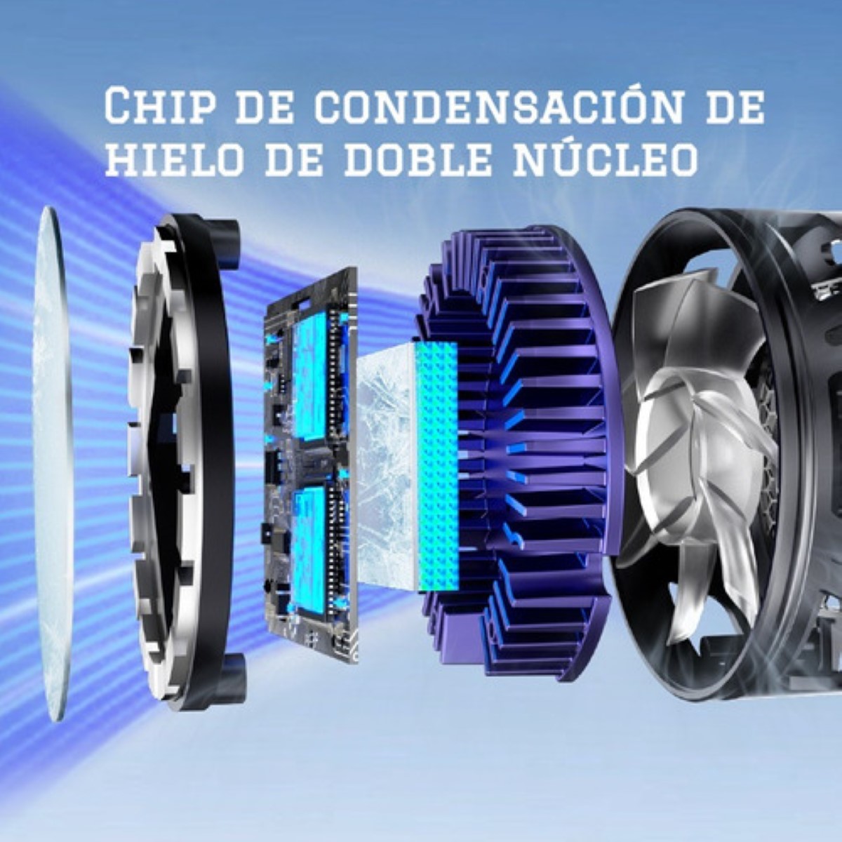 Ventilador De Refrigeración Para iPhone Y Android Enfriador NEGRO