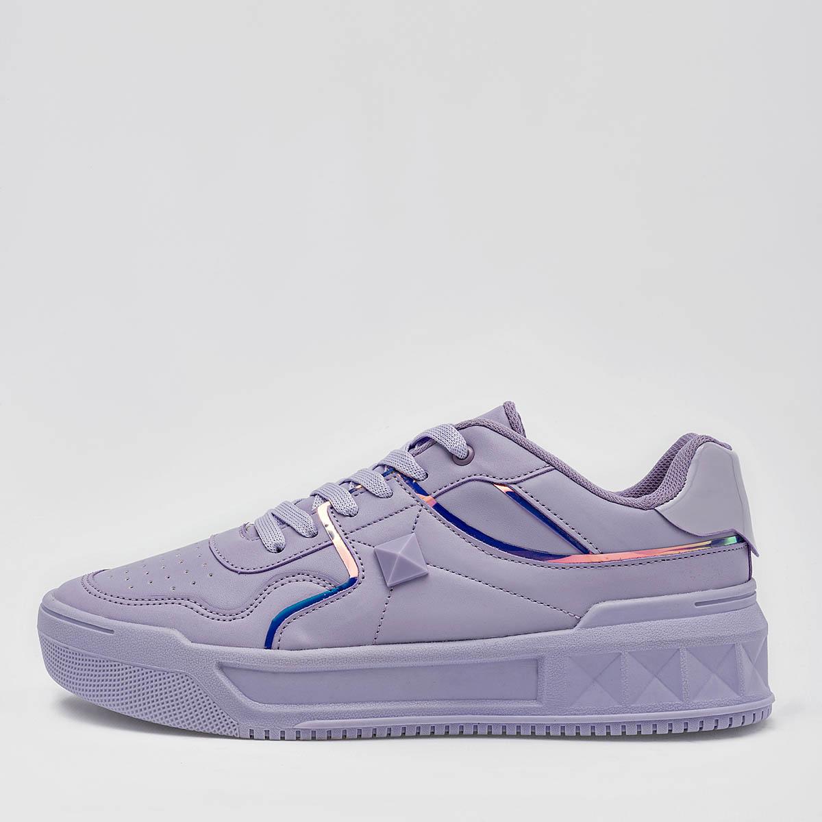 Stars of the World Tenis Casual Mujer de plataforma 4 cm Color Morado E9
