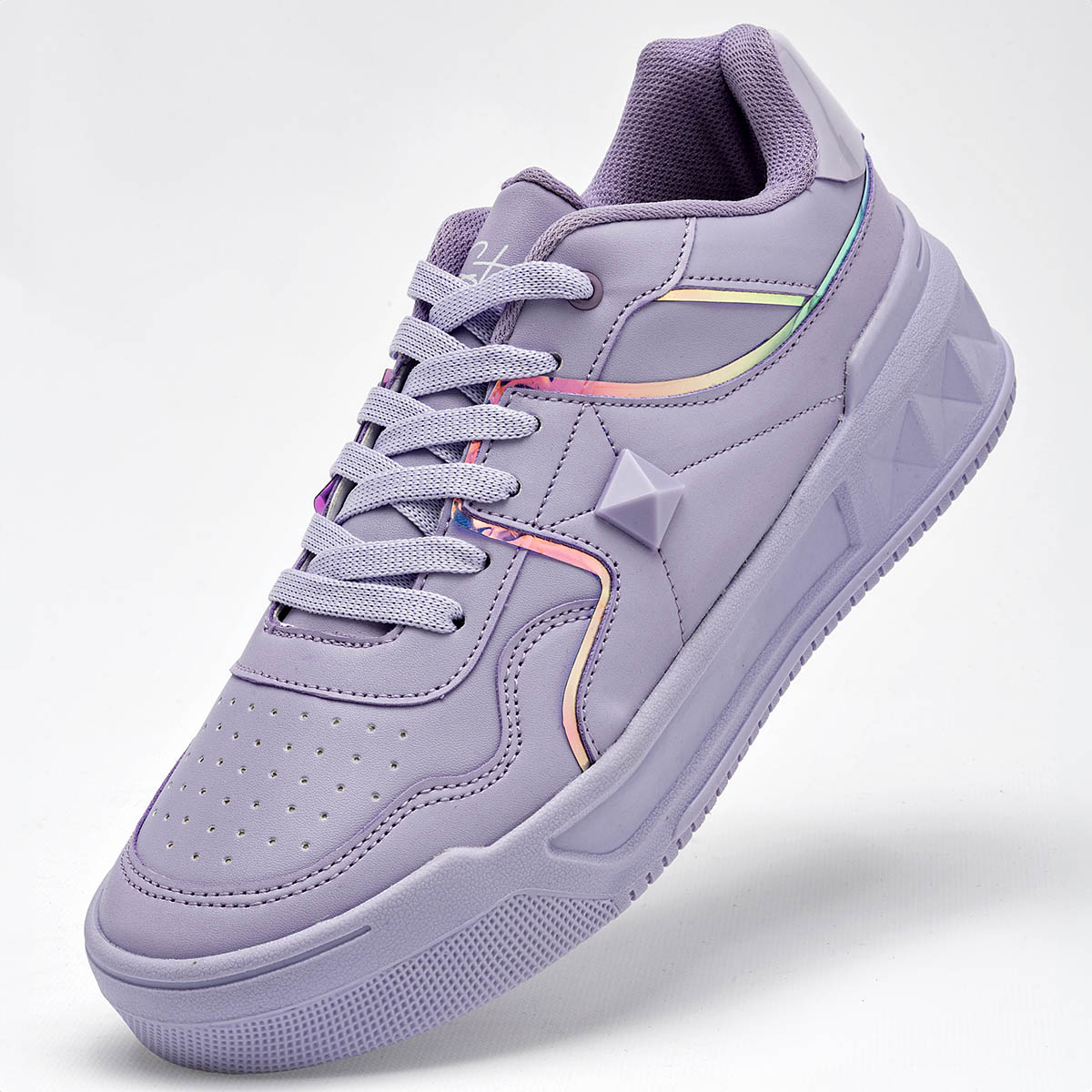 Stars of the World Tenis Casual Mujer de plataforma 4 cm Color Morado E9