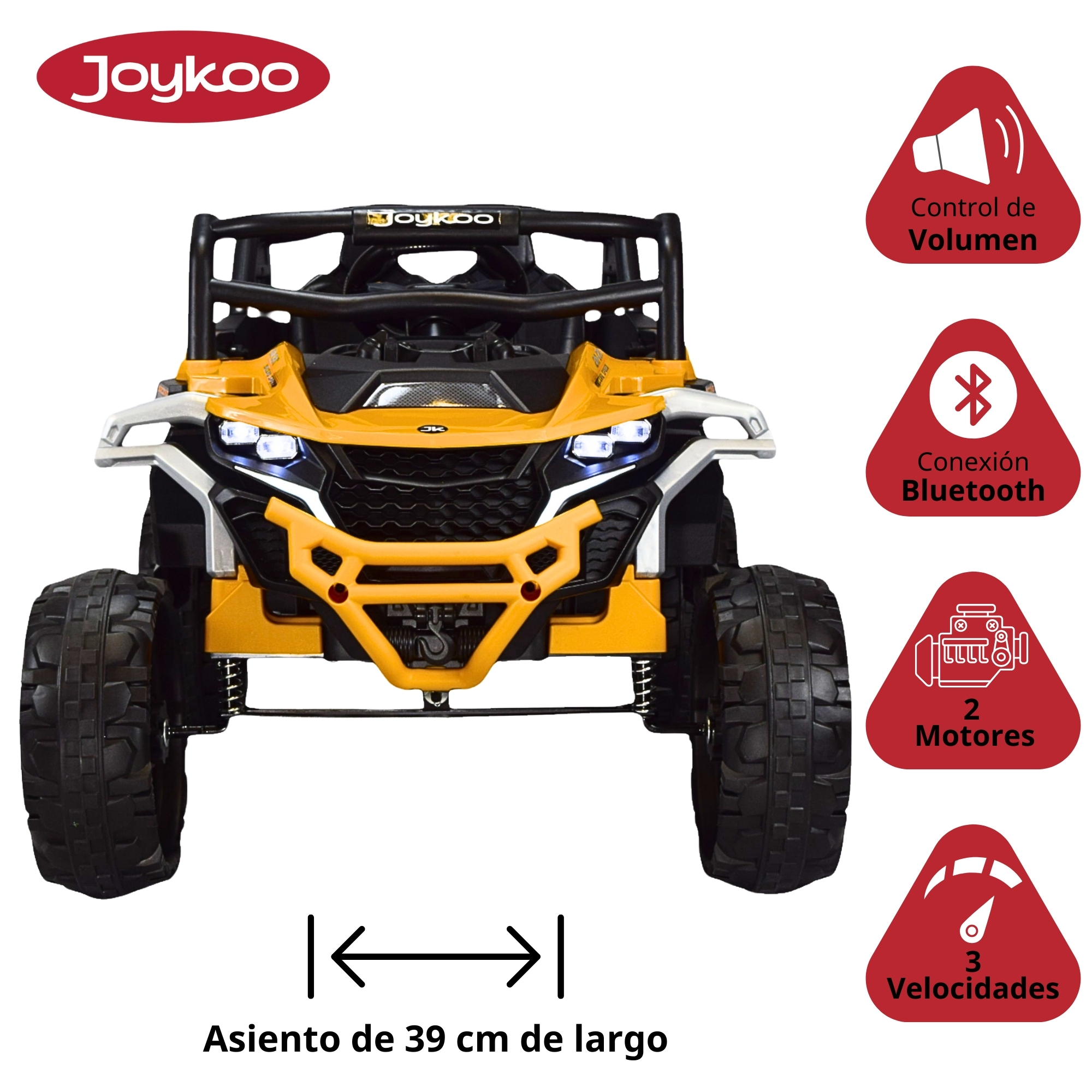 Montable Electrico Speed para Niños Control Remoto Luz Led 12v - Amarillo