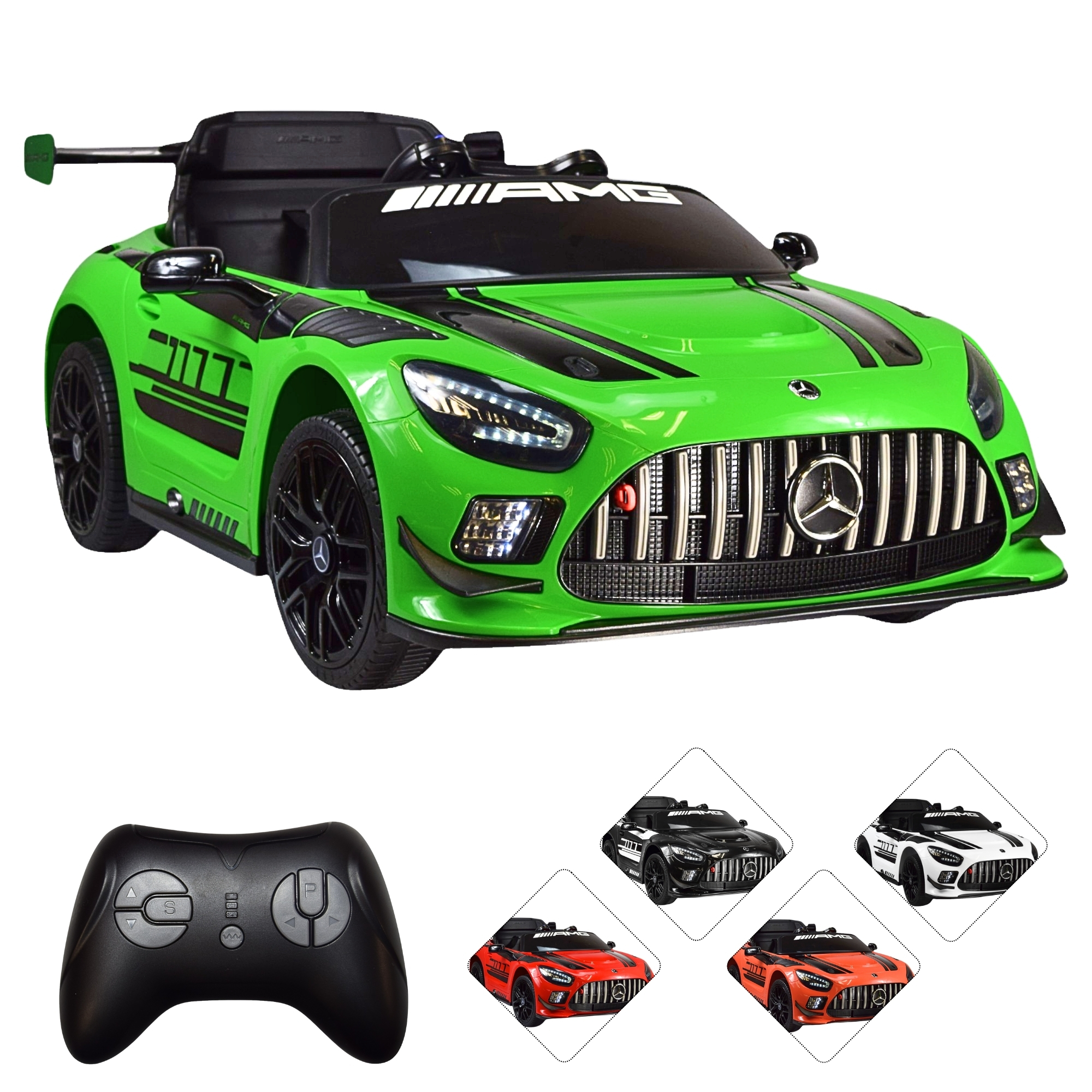 Montable Mercedes-Benz Electrico para Niños Control Remoto 12v - Verde