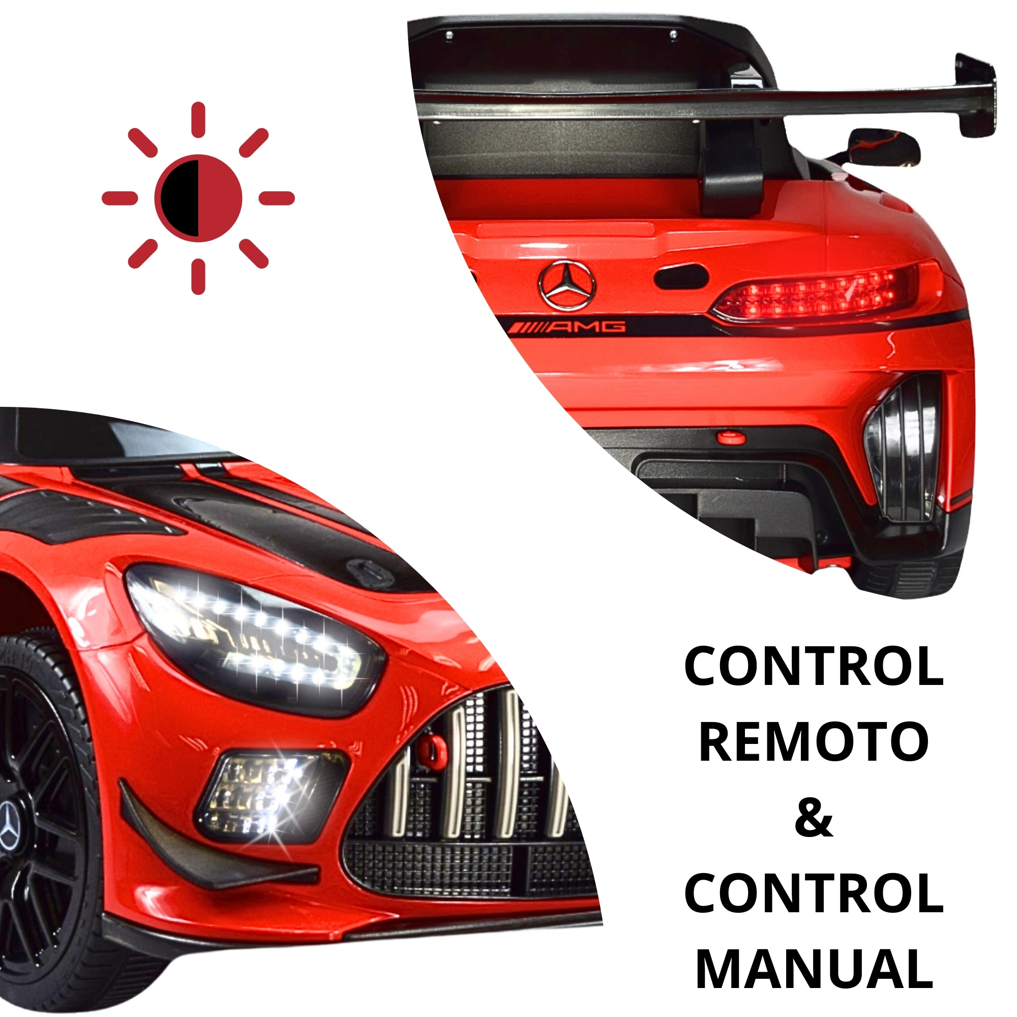 Montable Mercedes-Benz Electrico para Niños Control Remoto 12v - Rojo