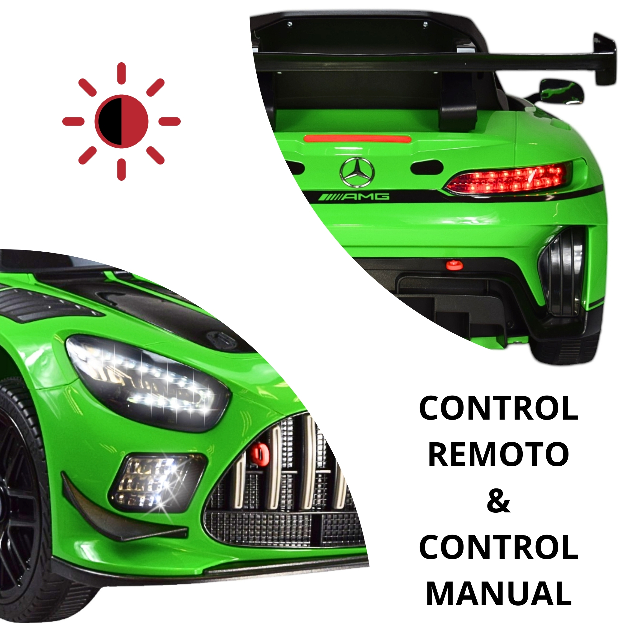 Montable Mercedes-Benz Electrico para Niños Control Remoto 12v - Verde