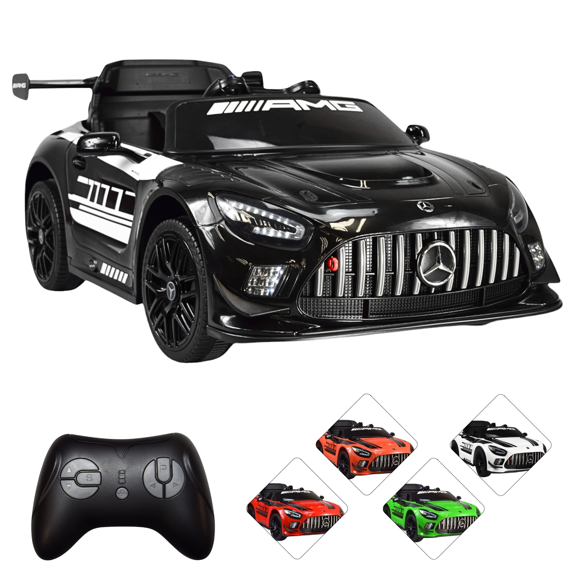 Montable Mercedes-Benz Electrico para Niños Control Remoto 12v - Negro