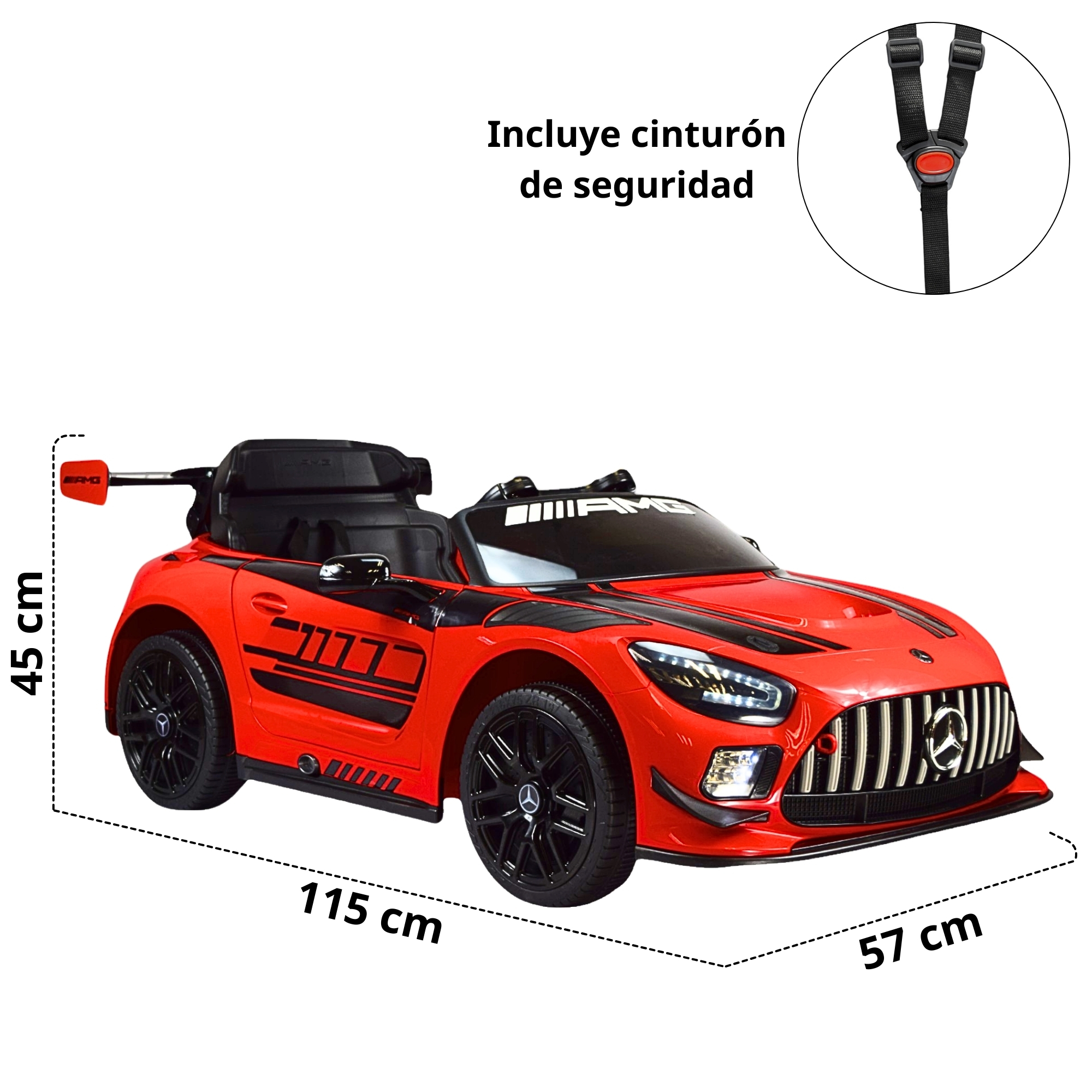Montable Mercedes-Benz Electrico para Niños Control Remoto 12v - Rojo