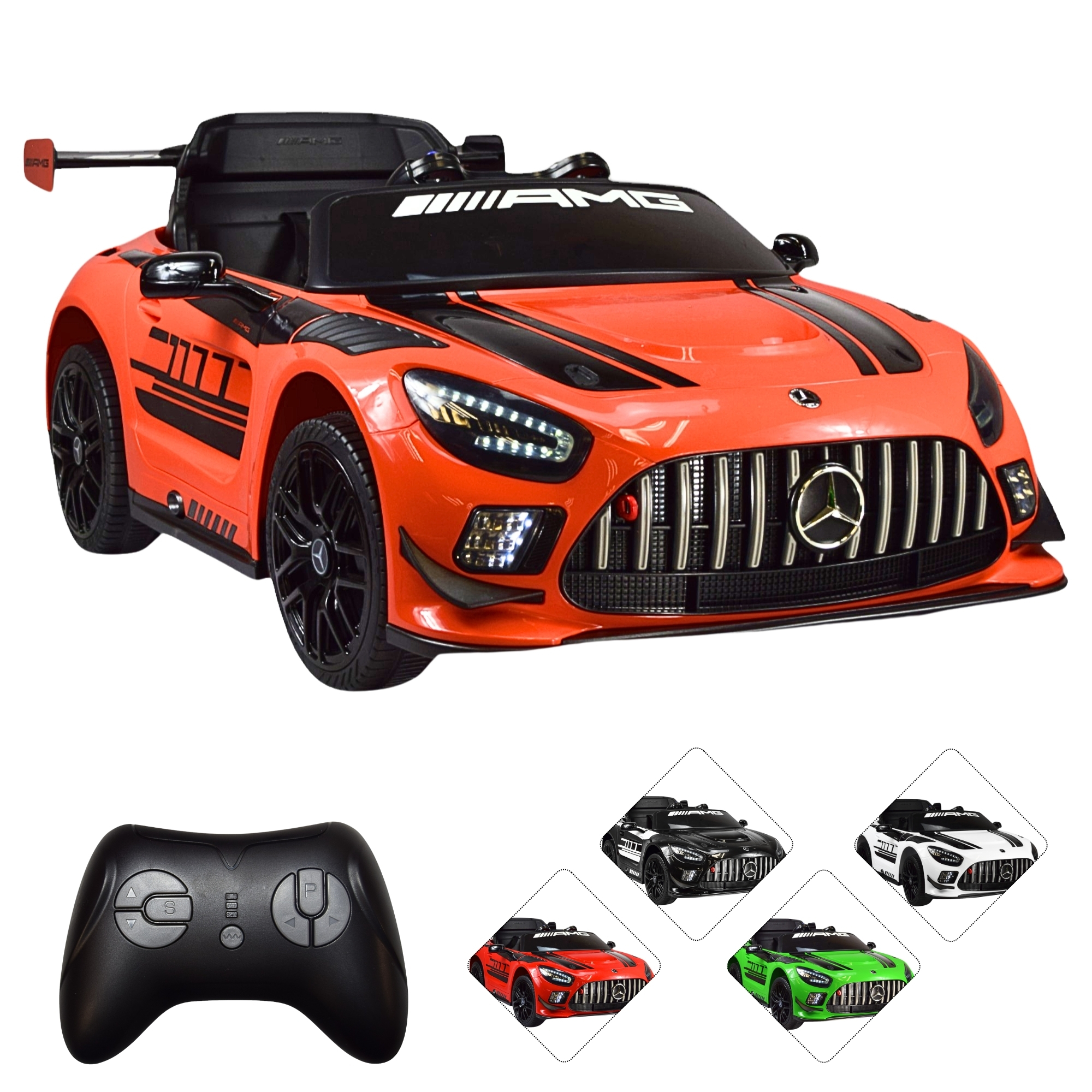 Montable Mercedes-Benz Electrico para Niños Control Remoto 12v - Naranja