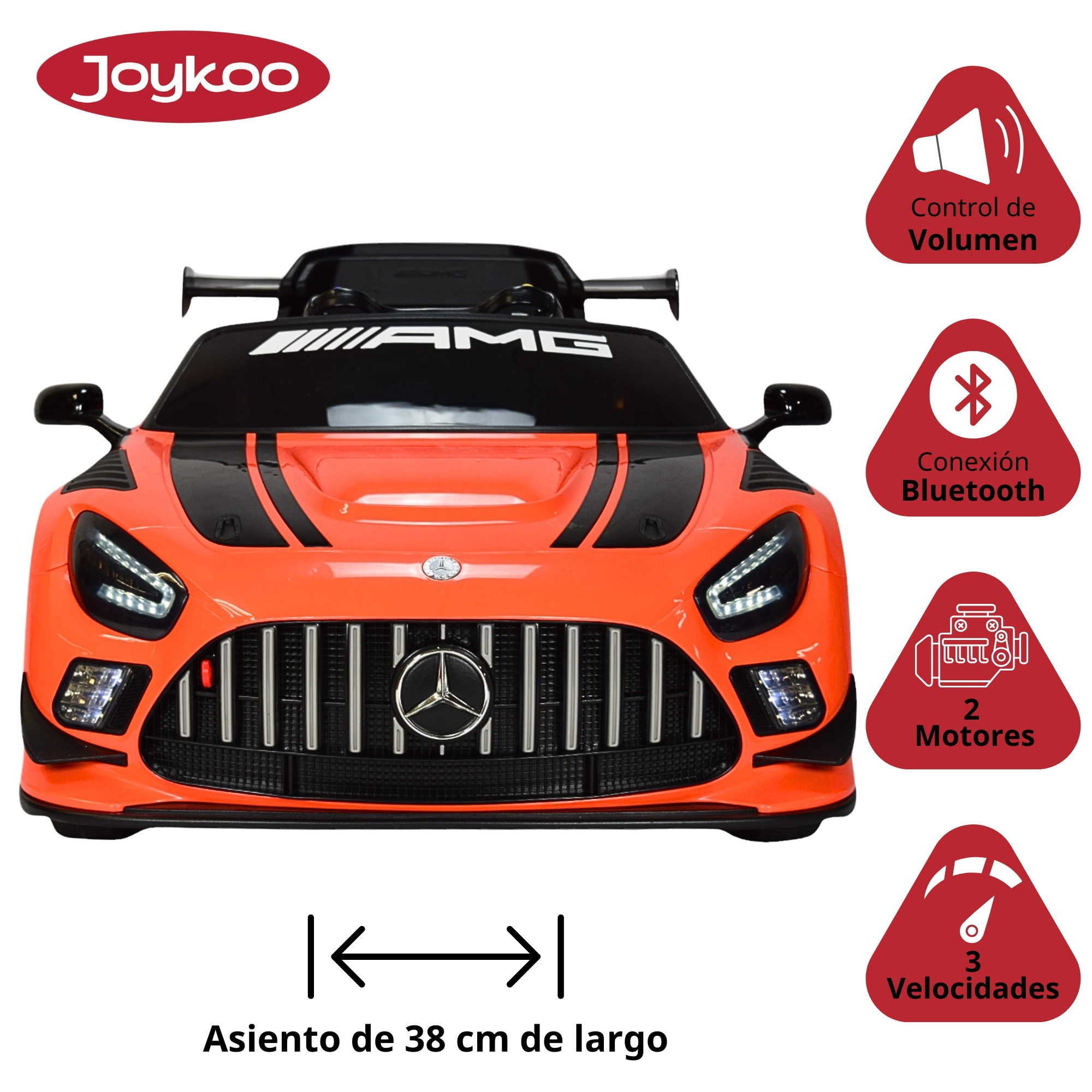 Montable Mercedes-Benz Electrico para Niños Control Remoto 12v - Naranja