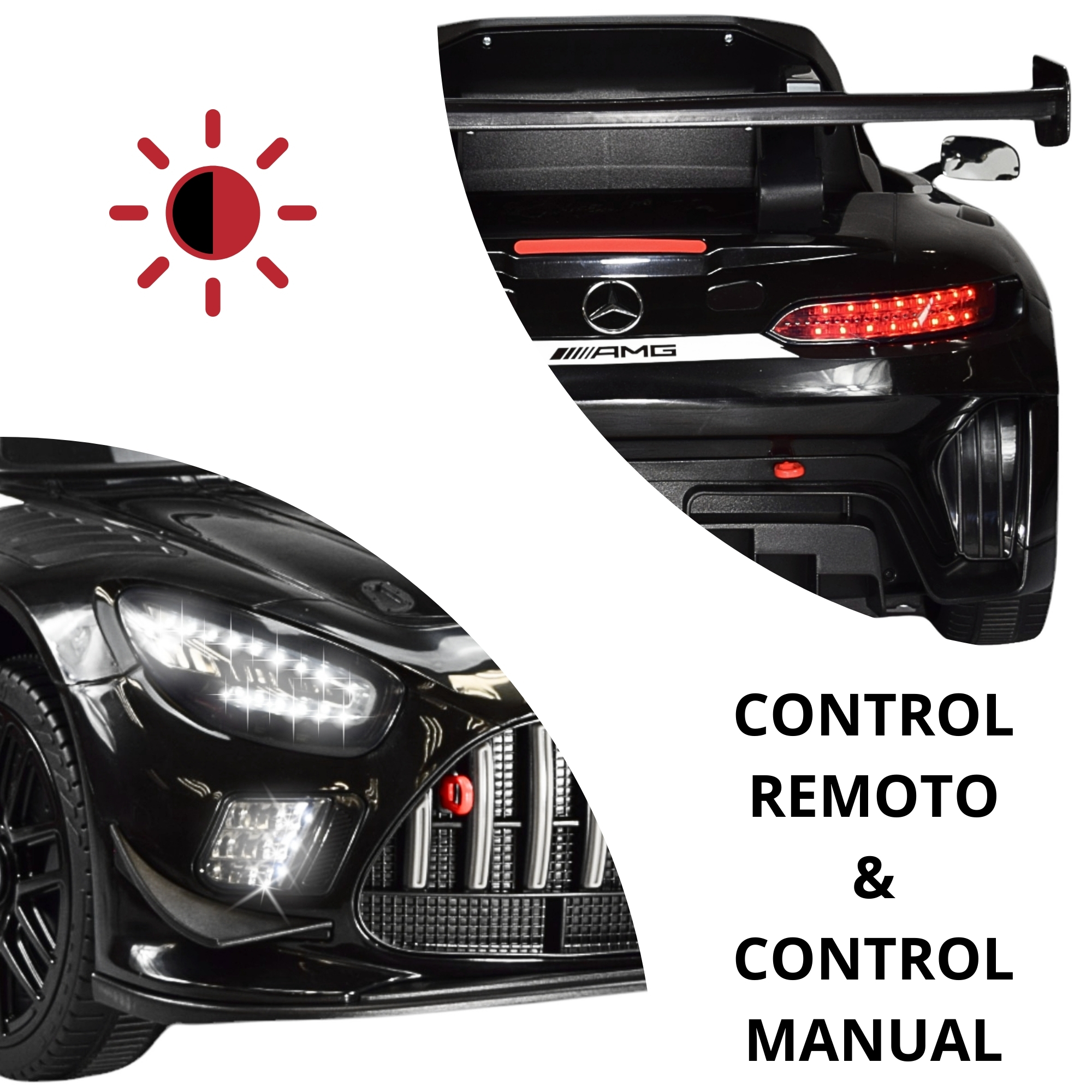 Montable Mercedes-Benz Electrico para Niños Control Remoto 12v - Negro