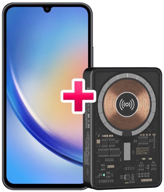 Samsung A34 5G Grafito + Batería Devia