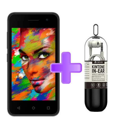 Combo  Senwa S40 Negro + Devia Auriculares Kintone V2 3.5 mm