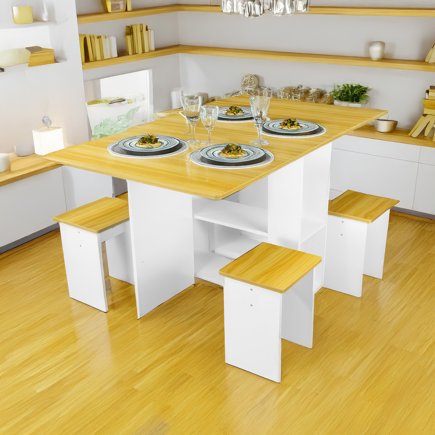 Mesa Plegable Moderno Comedor Minimalista 140cm Bossa Capela
