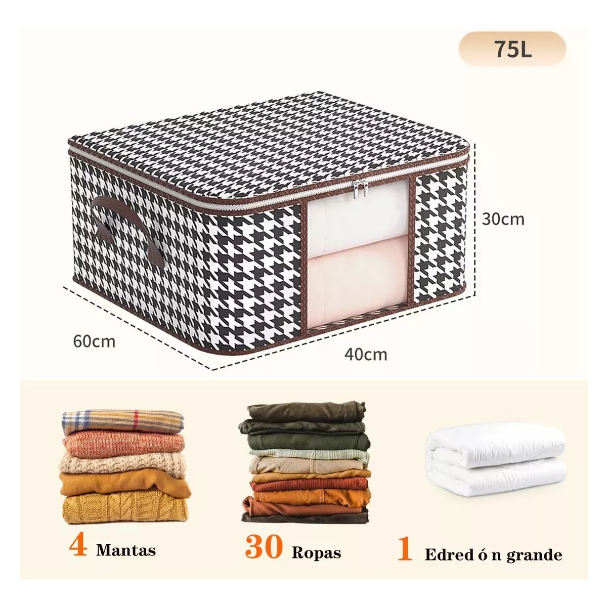 Caja De Almacenamiento Organizadora Ropa 6Pzs