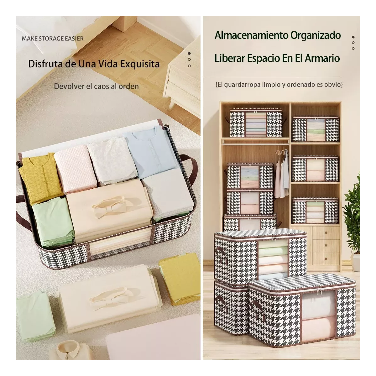Caja De Almacenamiento Organizadora Ropa 6Pzs