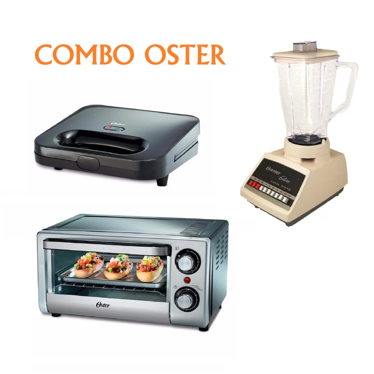Combo Oster Sandwichera / Licuadora / Horno Tostador ALBY8