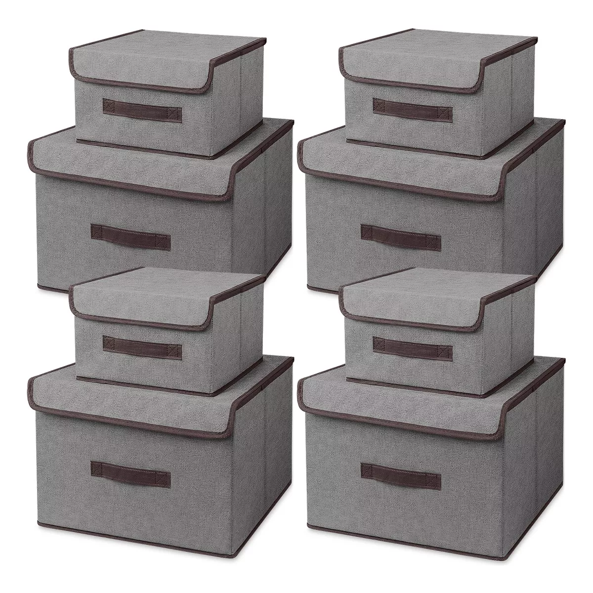 Cajas Organizadoras 8 Unidades De Tela Plegable Gris