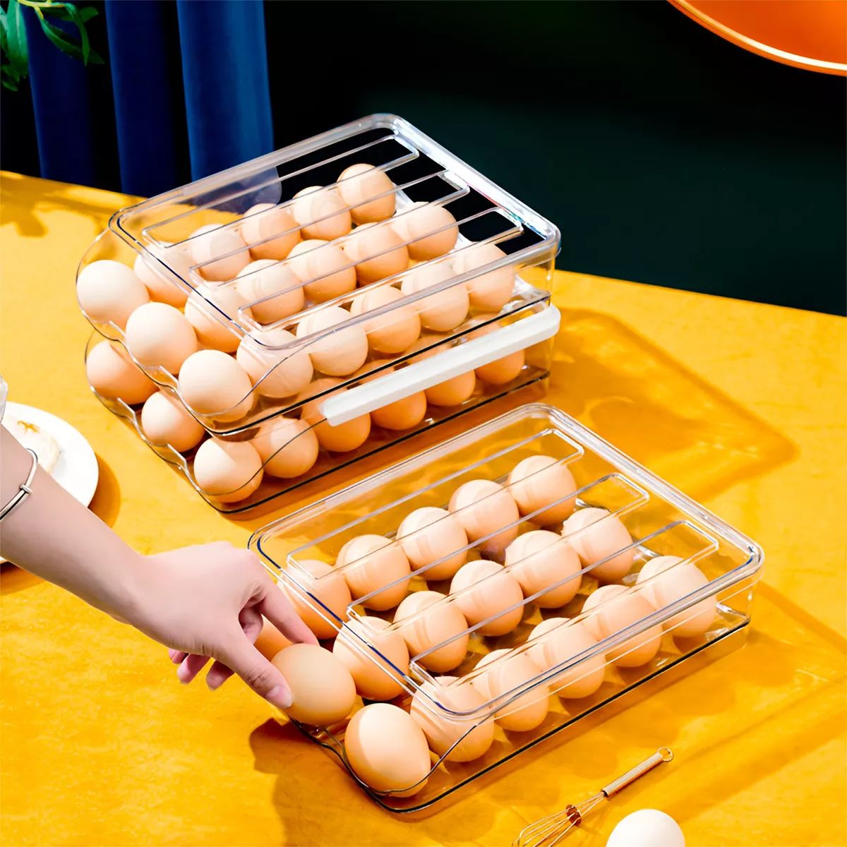 Organizador de 54 Huevos para Alacena, Refrigerador y Cocina