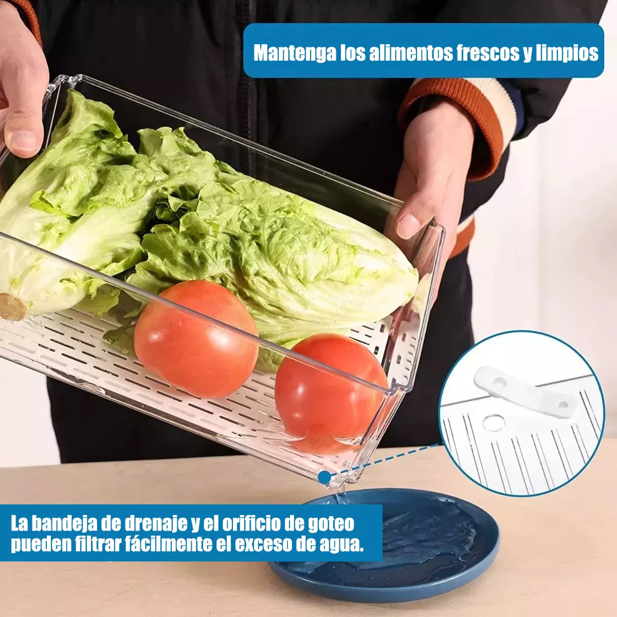 Organizador Refrigerador Cocina Set 12 Contenedores Con Tapa