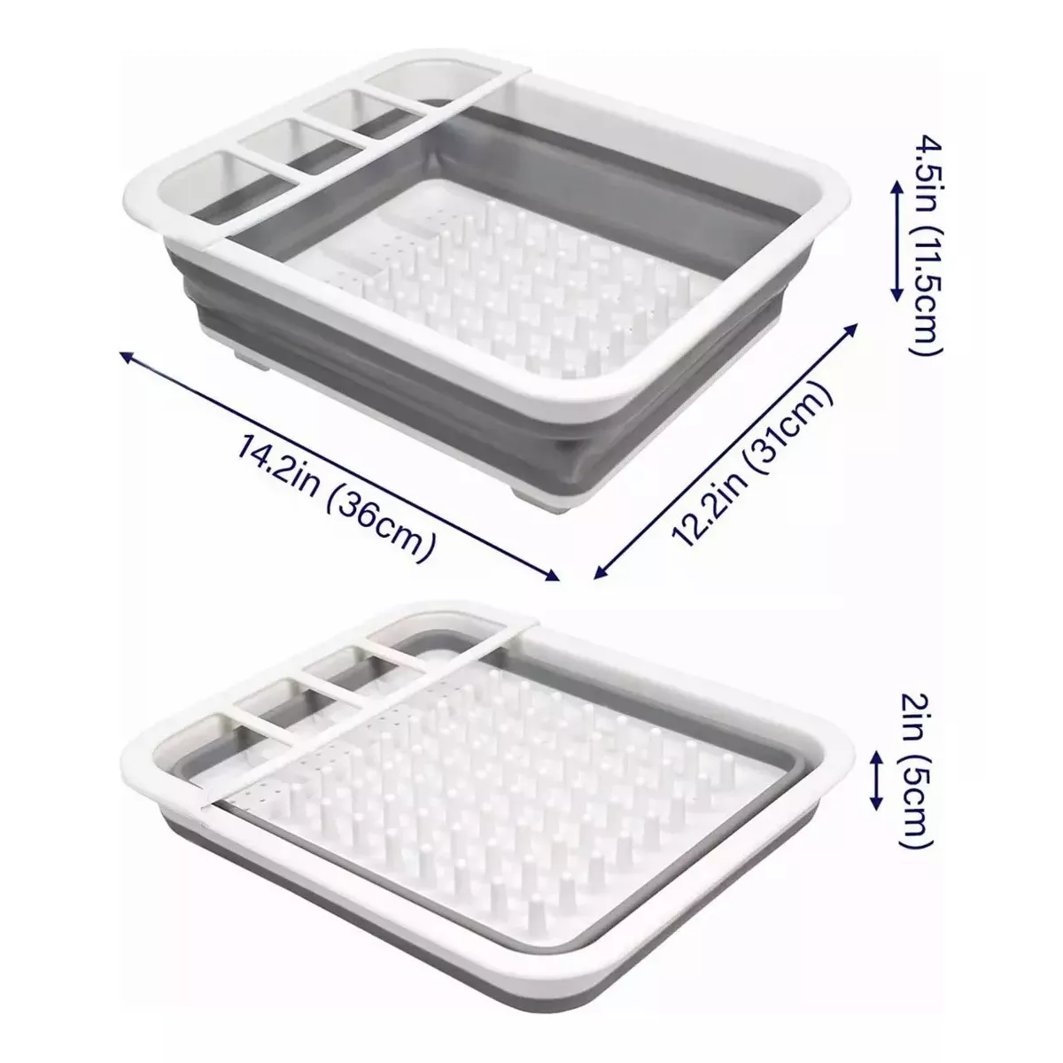 Escurridor Trastes Plegable Organizador Platos De Silicona