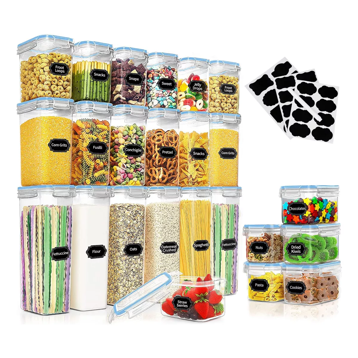 Recipiente Hermético Con Tapa 24 Pzas