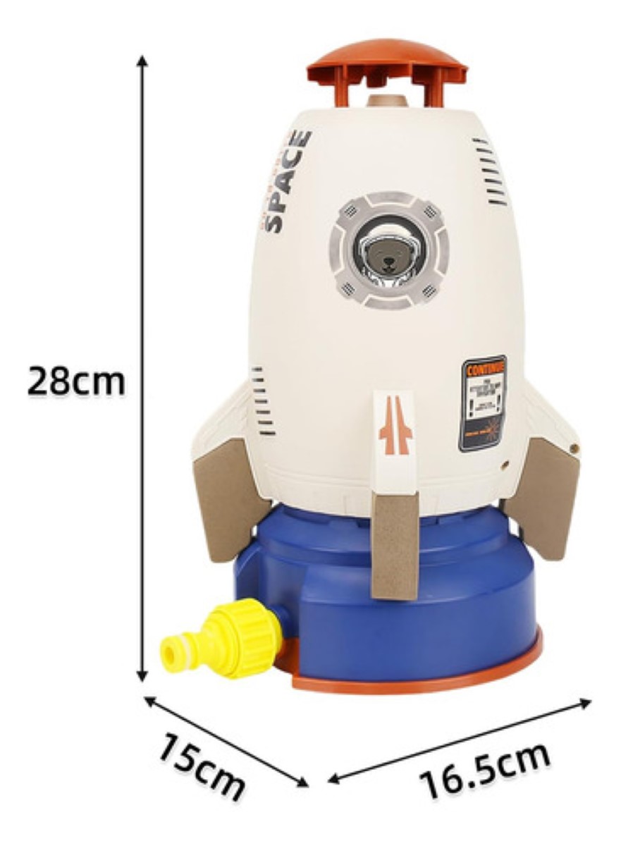 Juguete Para Niños Rociador De Agua Aspersor Cohete Espacial cafe azul